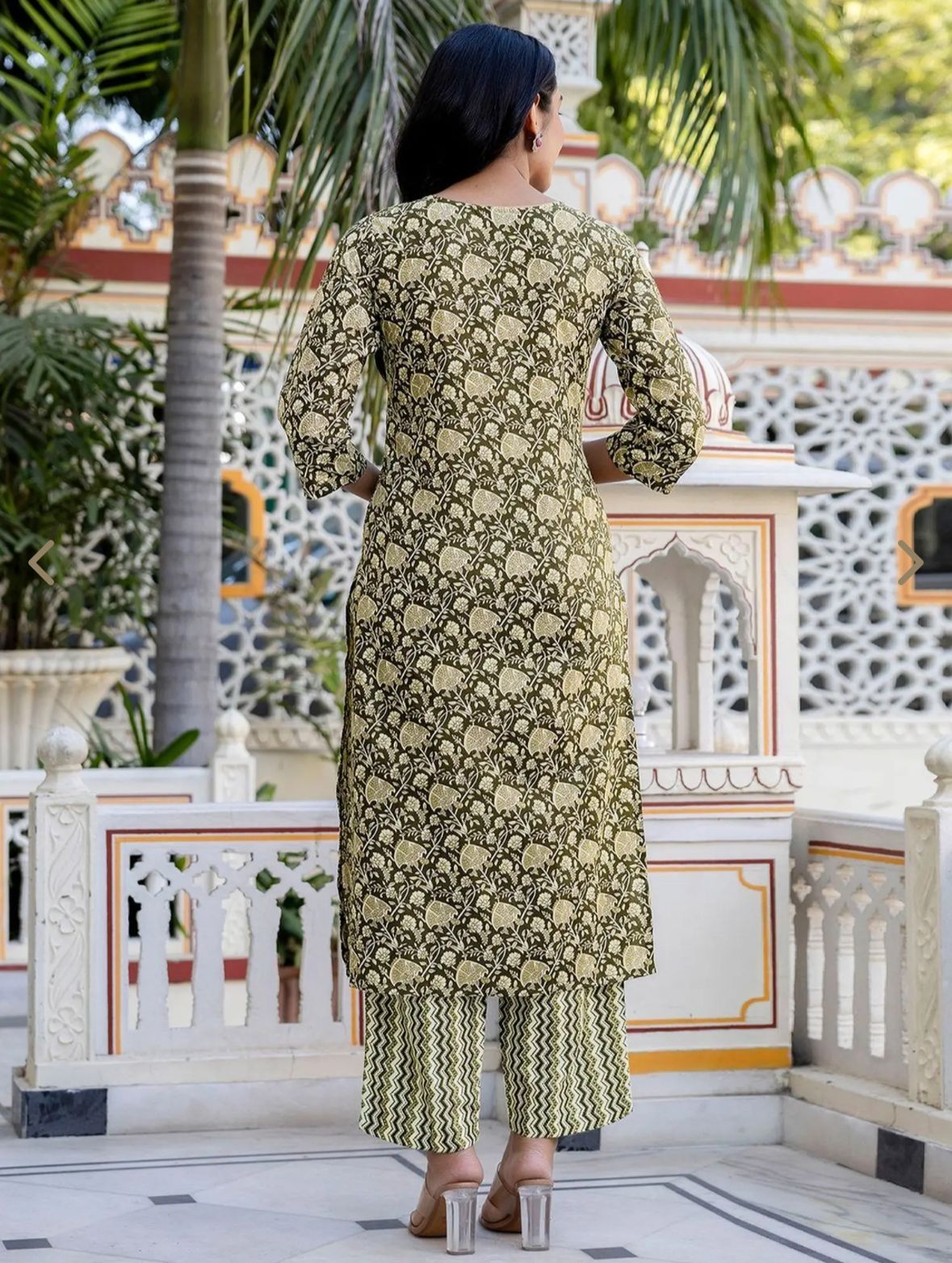 Multi Cotton Blend Printed Kurta Set With Dupatta