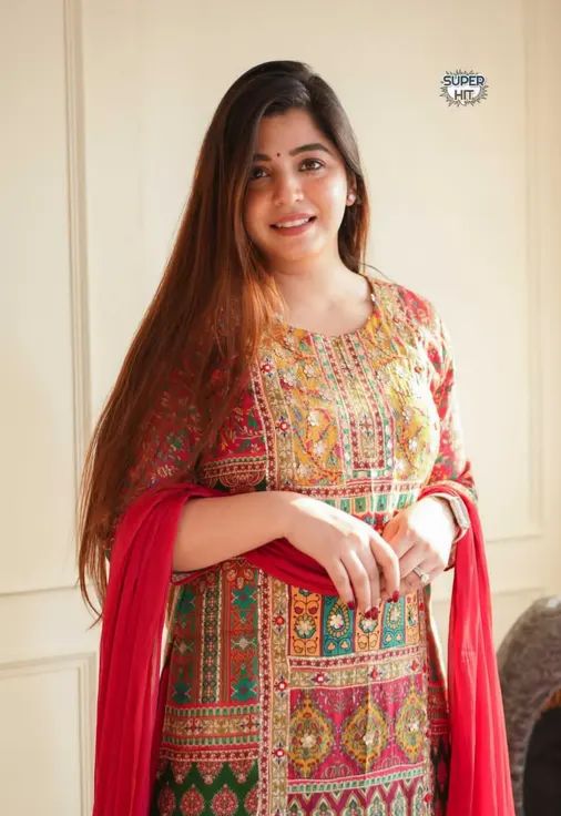 Women Etenic Satin Silk Set|Silk Kurta Set