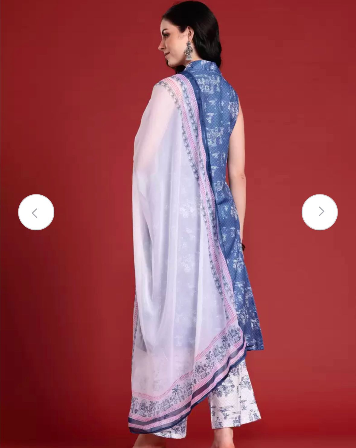 Floral printed kurta with trouser/pant with dupatta