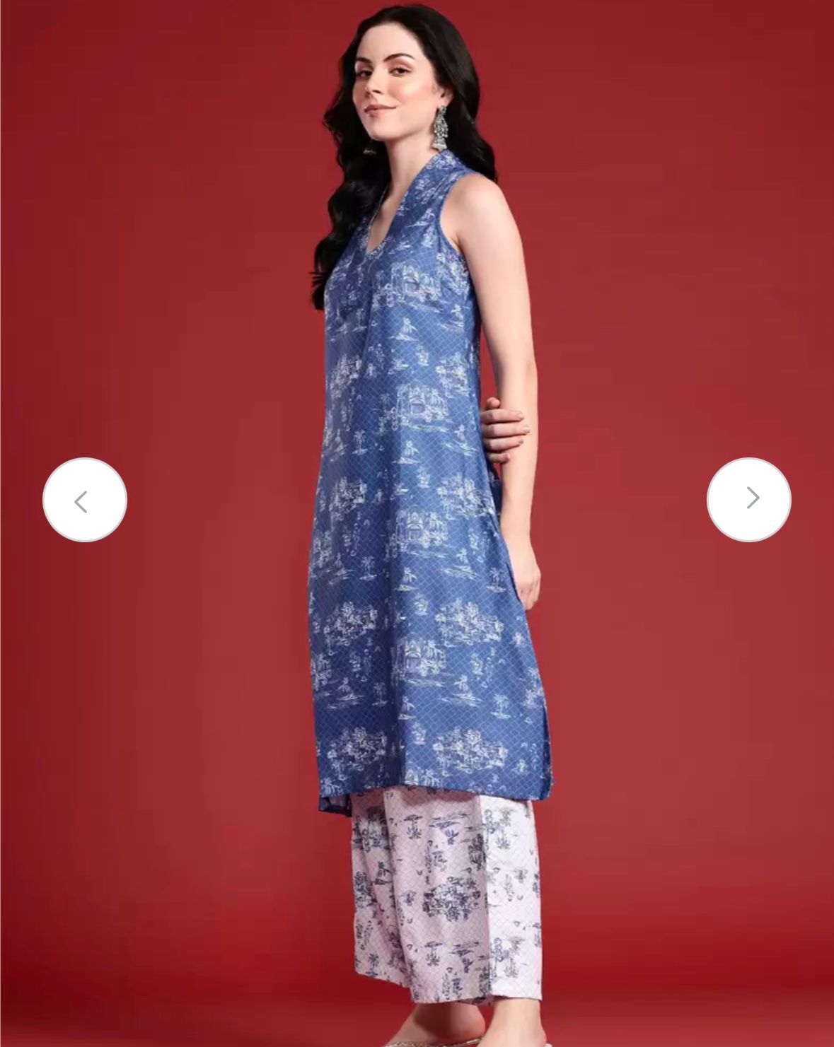Floral printed kurta with trouser/pant with dupatta