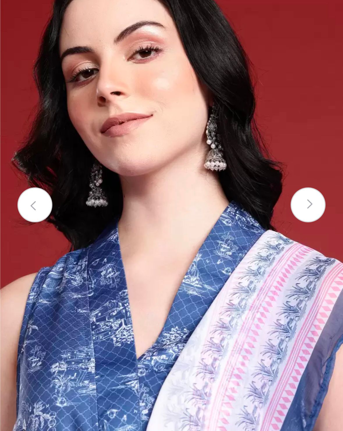 Floral printed kurta with trouser/pant with dupatta
