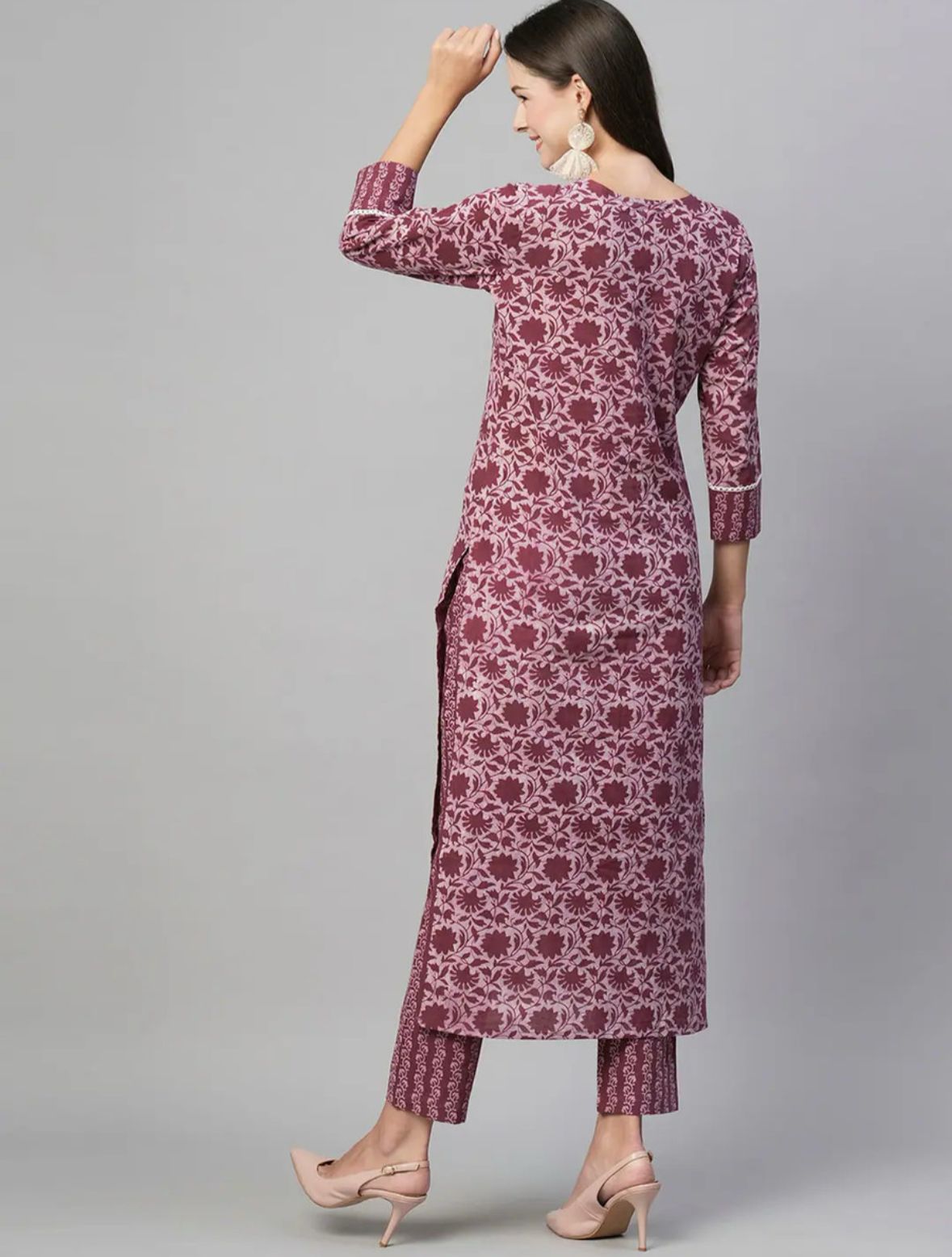 Women viscose rayon kurta pant set