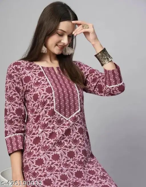 Women viscose rayon kurta pant set