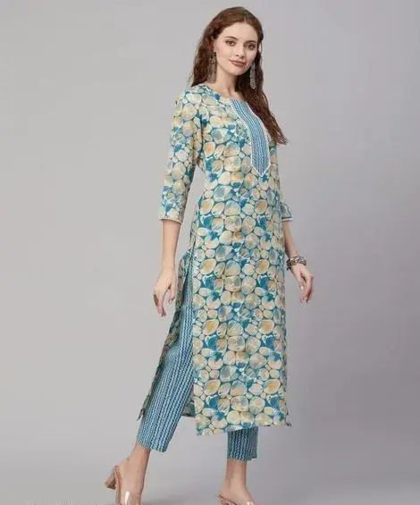 Stylish Women Daily Wear Cotton Kurta Set