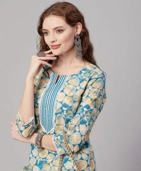 Stylish Women Daily Wear Cotton Kurta Set