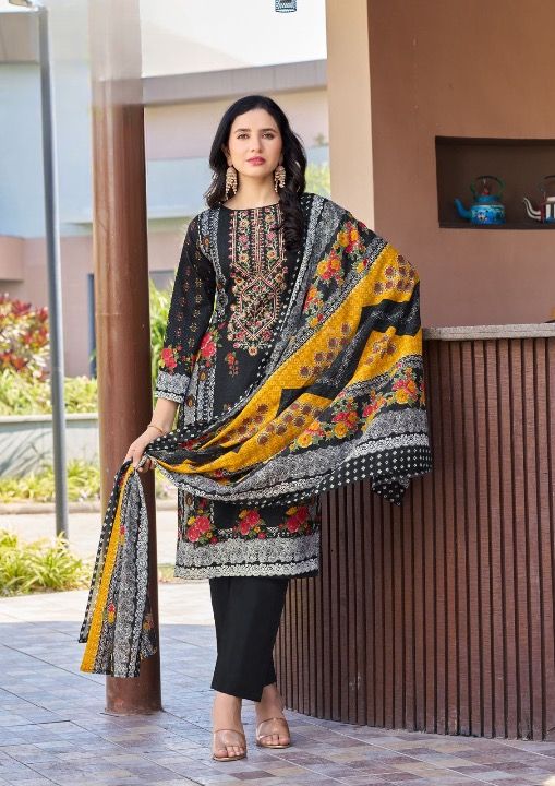 Mirror work heavy designer suit with designer dupatta