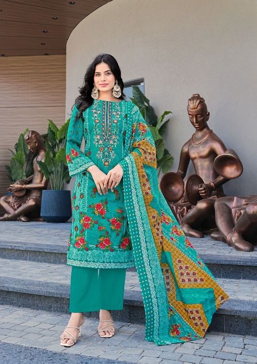 mirror work heavy designer suit with designer dupatta