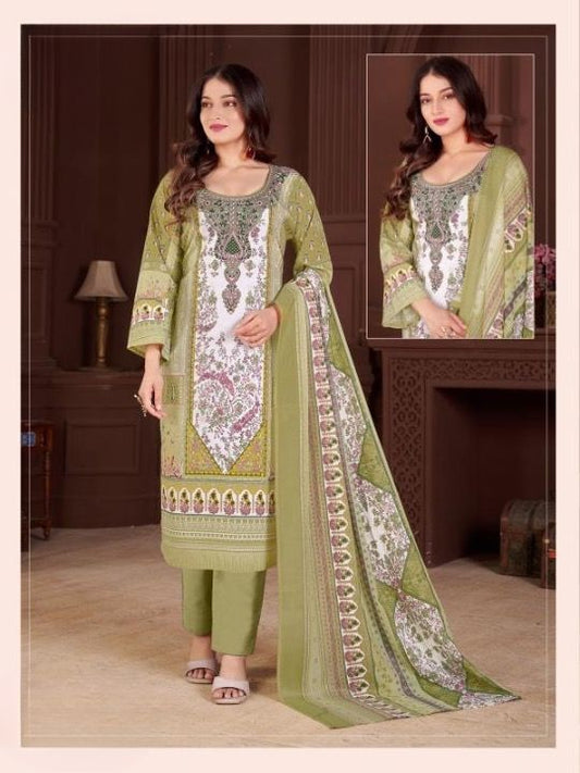 Mirror work heavy designer suit with designer dupatta