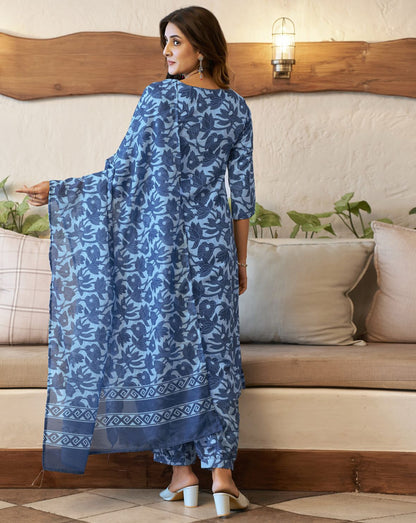 Women viscose rayon kurta pant dupatta set