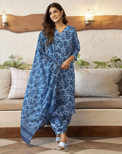 Women viscose rayon kurta pant dupatta set