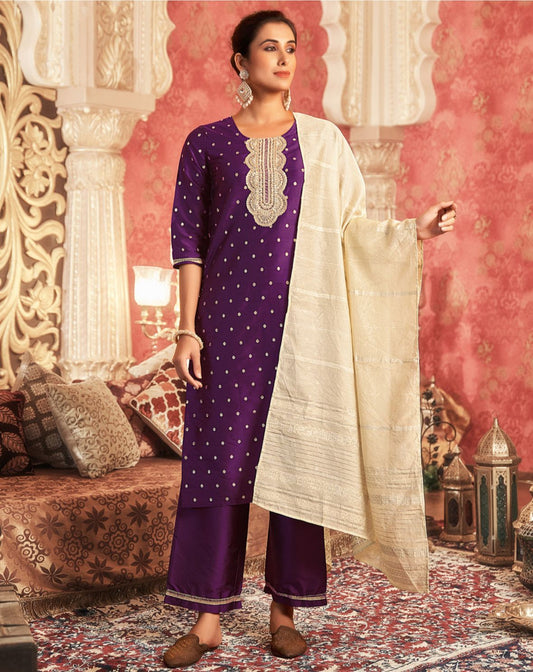 Women Kurta Pant, Net Dupatta Set