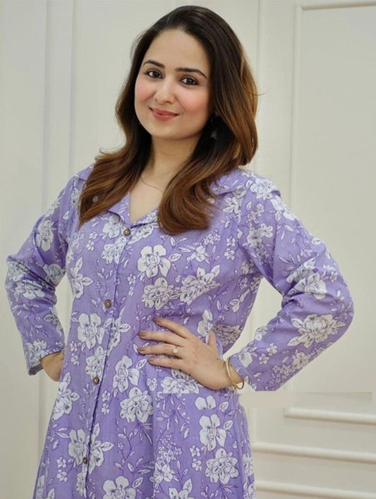 Women viscose rayon kurti palazzo set