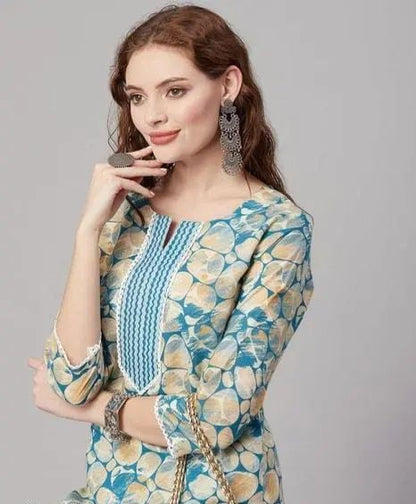 Stylish Women Daily Wear Cotton Kurta Set