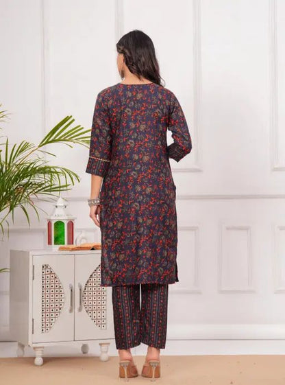 Festival and Daily Wear printed Cotton Kurta pant Set