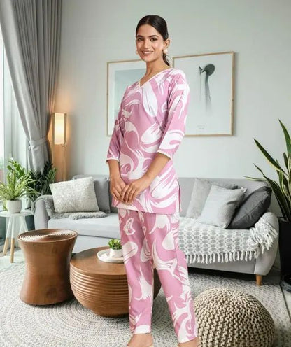 Women viscose rayon kura pant set..